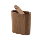Poubelle en Bois Ovale Moderne