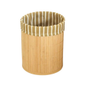 Poubelle pliable en bambou design naturel et compact