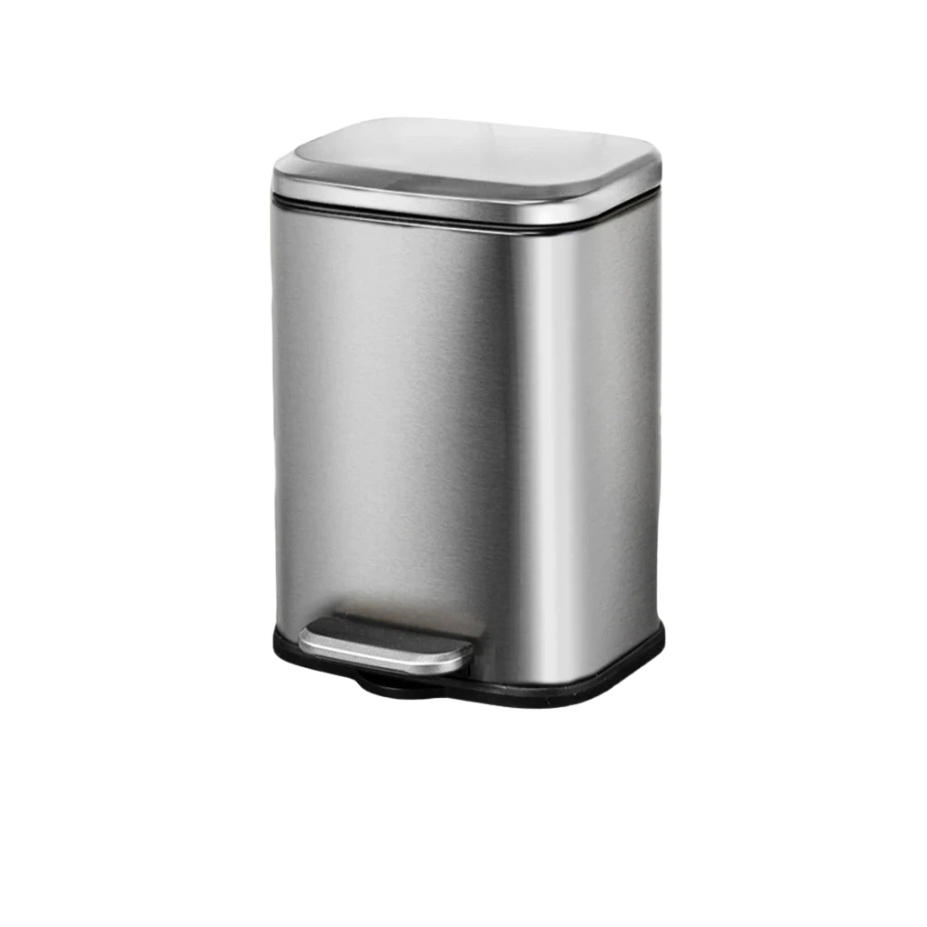 Poubelle rectangulaire en acier inoxydable 13L
