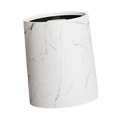 Poubelle ronde sans couvercle en plastique design marbré